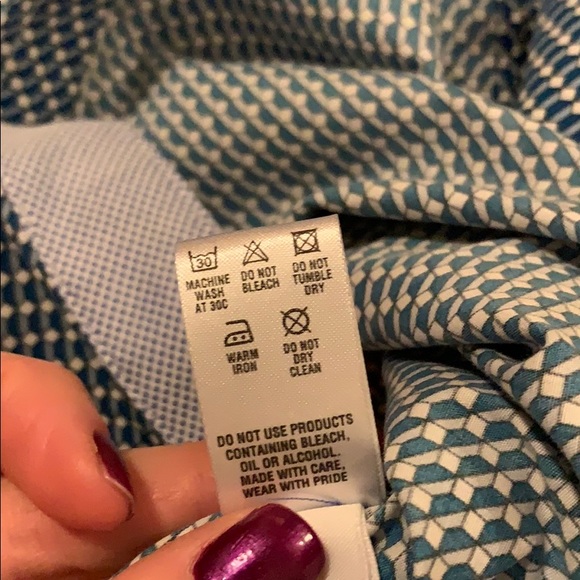 Blue & white checkered Ted Baker button down - Picture 10 of 11